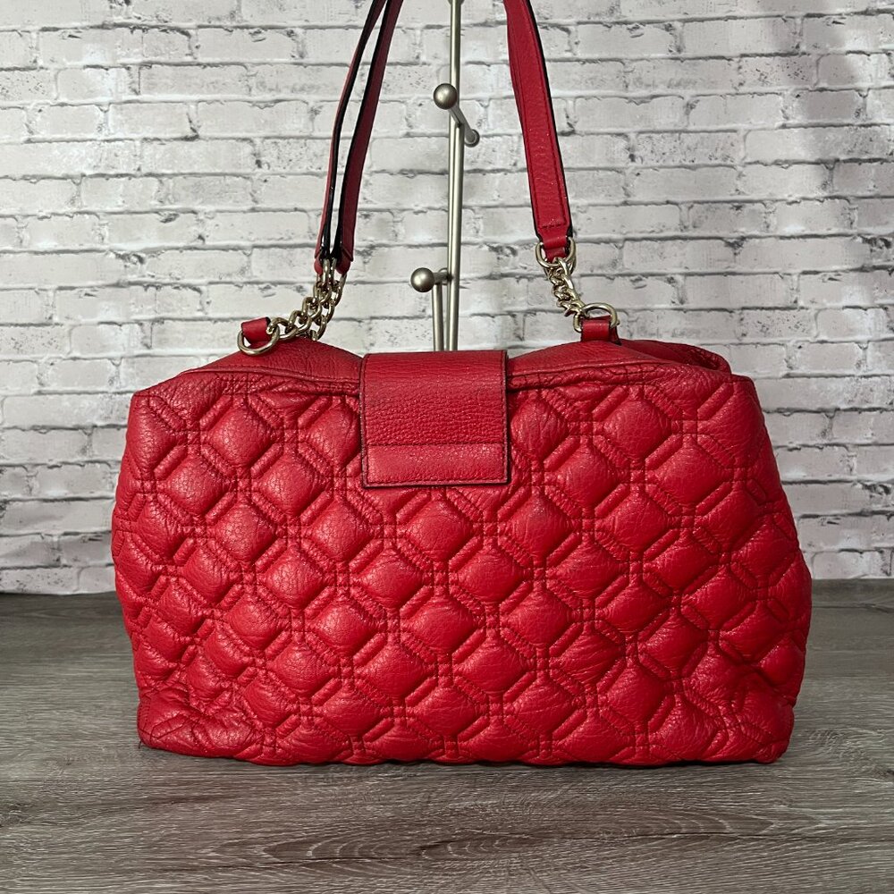Kate Spade Astor Court Elena Red Quilted Leather Tote #WKRU1482 - Picture 2 of 7